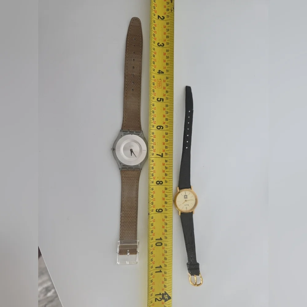 Working Snaky Vintage Swatch AG1999 Wristwatch Original Leather Strap + Bulova